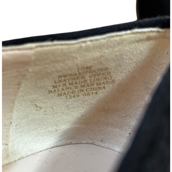 Nine West Saxiphone black flats leather & suede slip on shoes career casual 10M - Picture 9 of 11